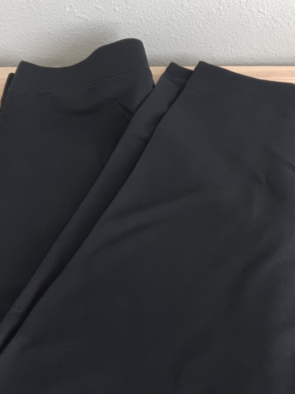 Denim & Co. Regular EasyWear French Terry Pant, Black Sz a671462 - Picture 3 of 5